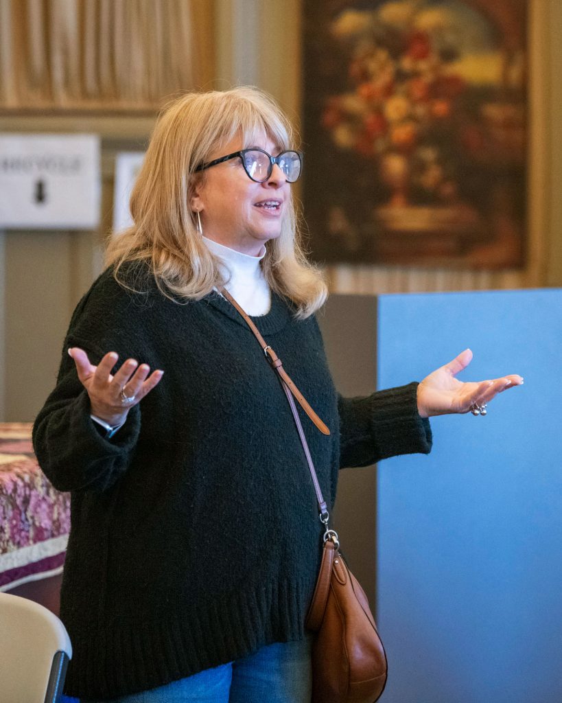 Woman speaking to an audience