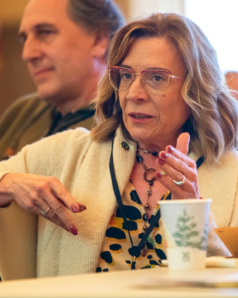 Audience member addressing a panel