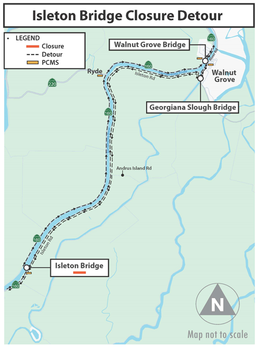 Bridge work detour map