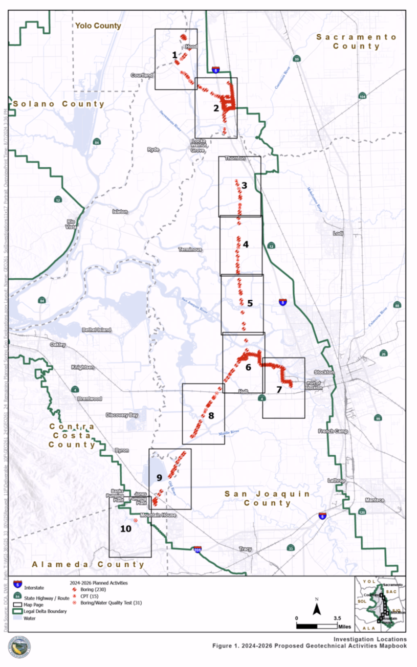 Map of planned activities