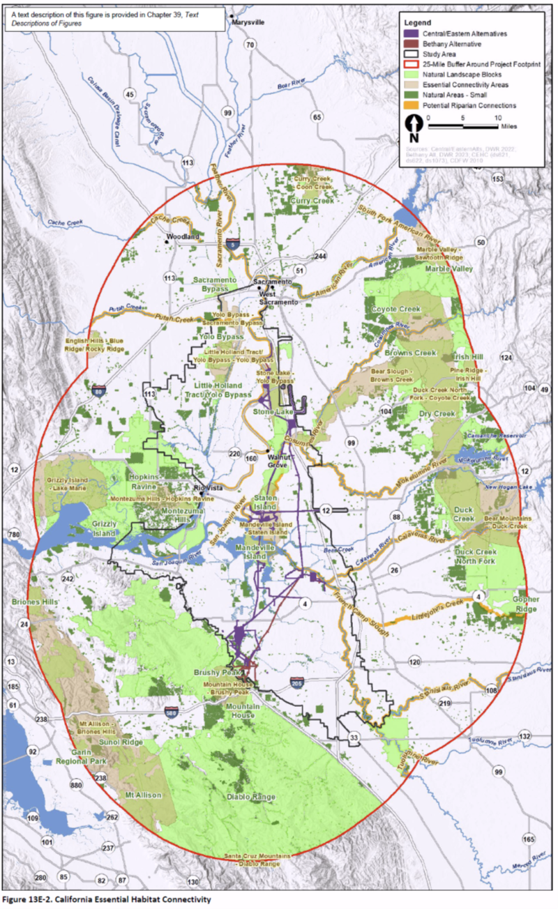 Map of habitat connectivity