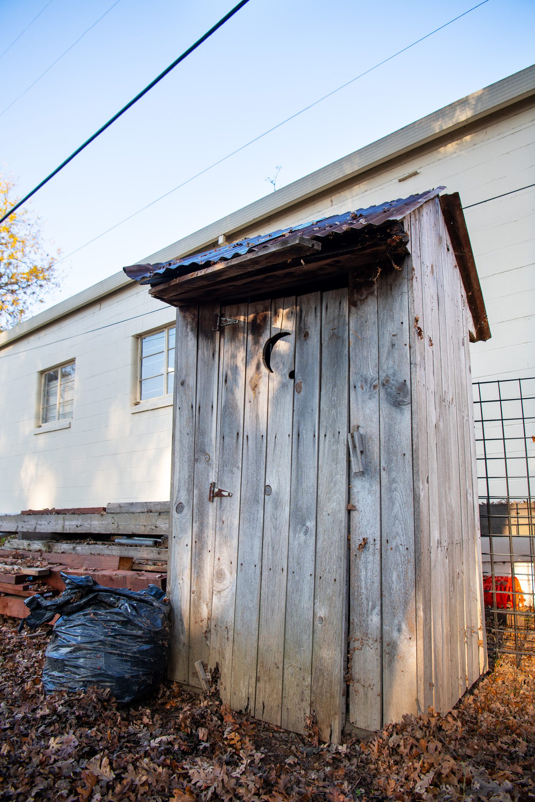 Old wooden outhouse