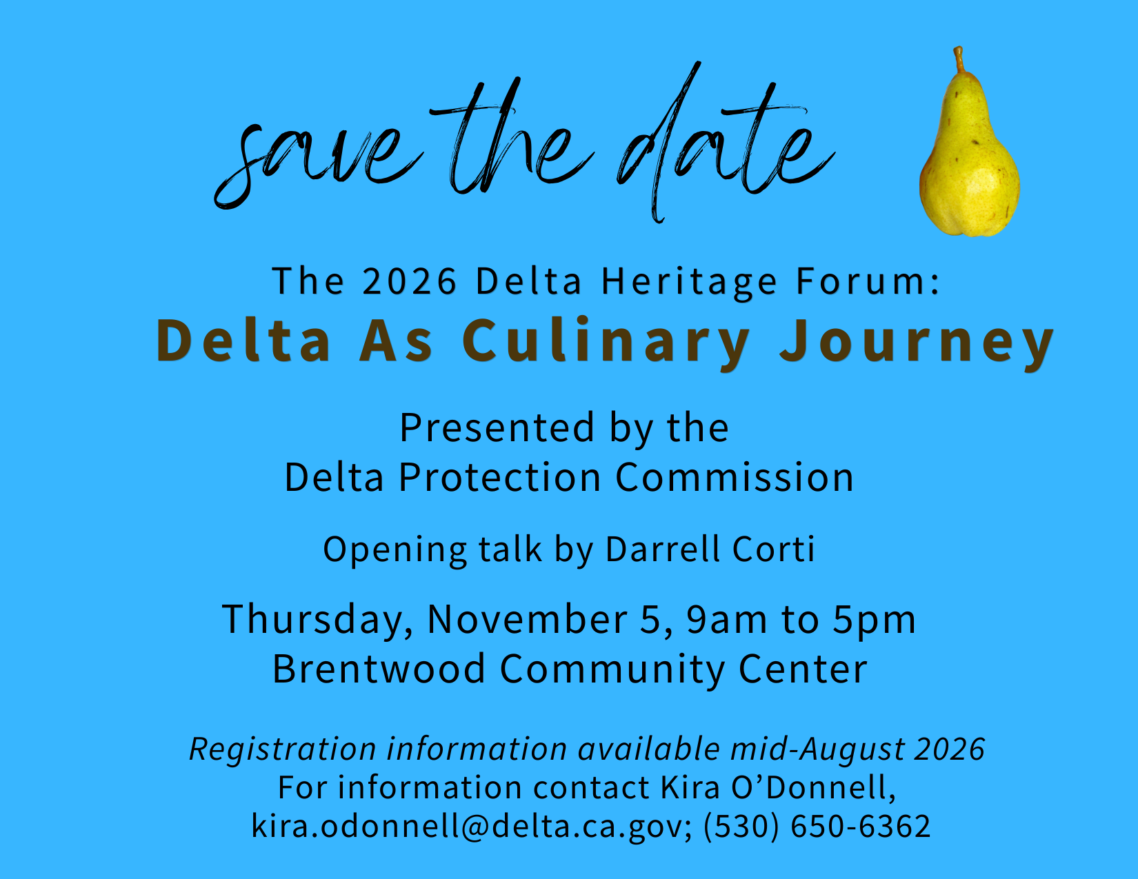 Save the date flyer